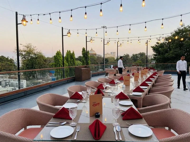 360 Rooftop Restaurant open-air dining area with panoramic views