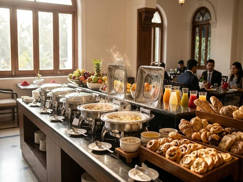Lavish breakfast buffet spread at Aram Restaurant