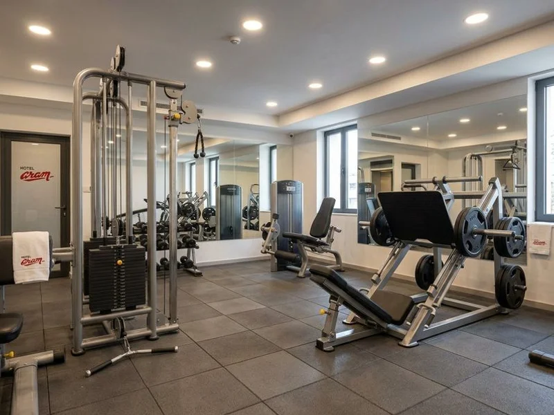 Resistance machines in the clean, well-maintained fitness centre