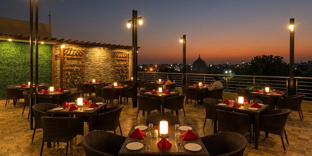 Panoramic Rooftop Dining with Stunning City Views